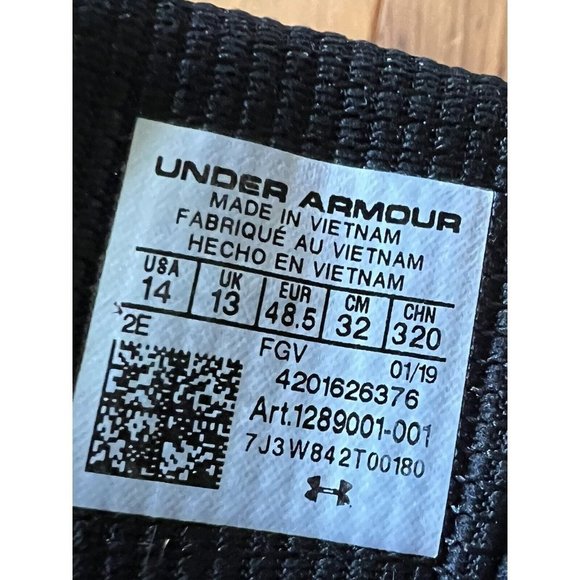 UNDER ARMOUR Mens Stellar Tactical Black Boots 1289001-001 US Size 14 - Picture 9 of 9